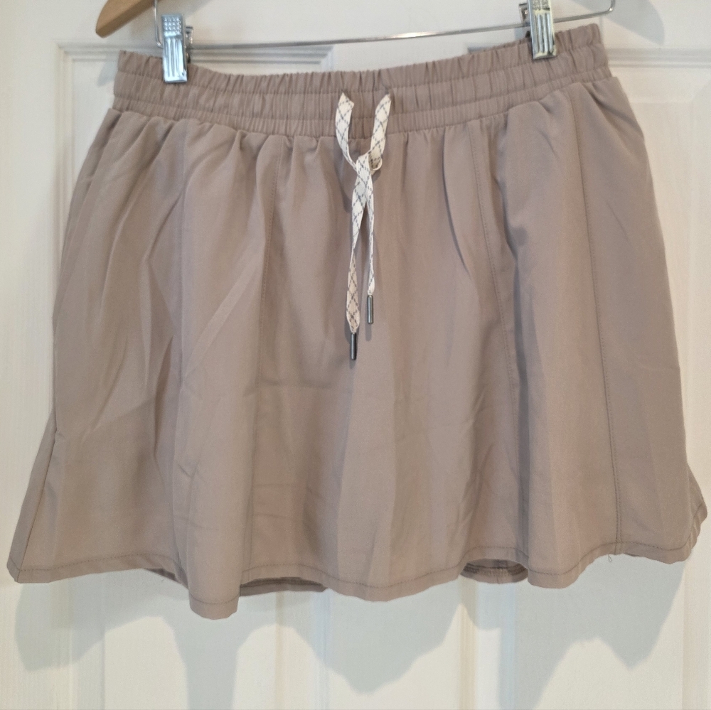 Zobha Light Tan Skirt with Liner Size L New